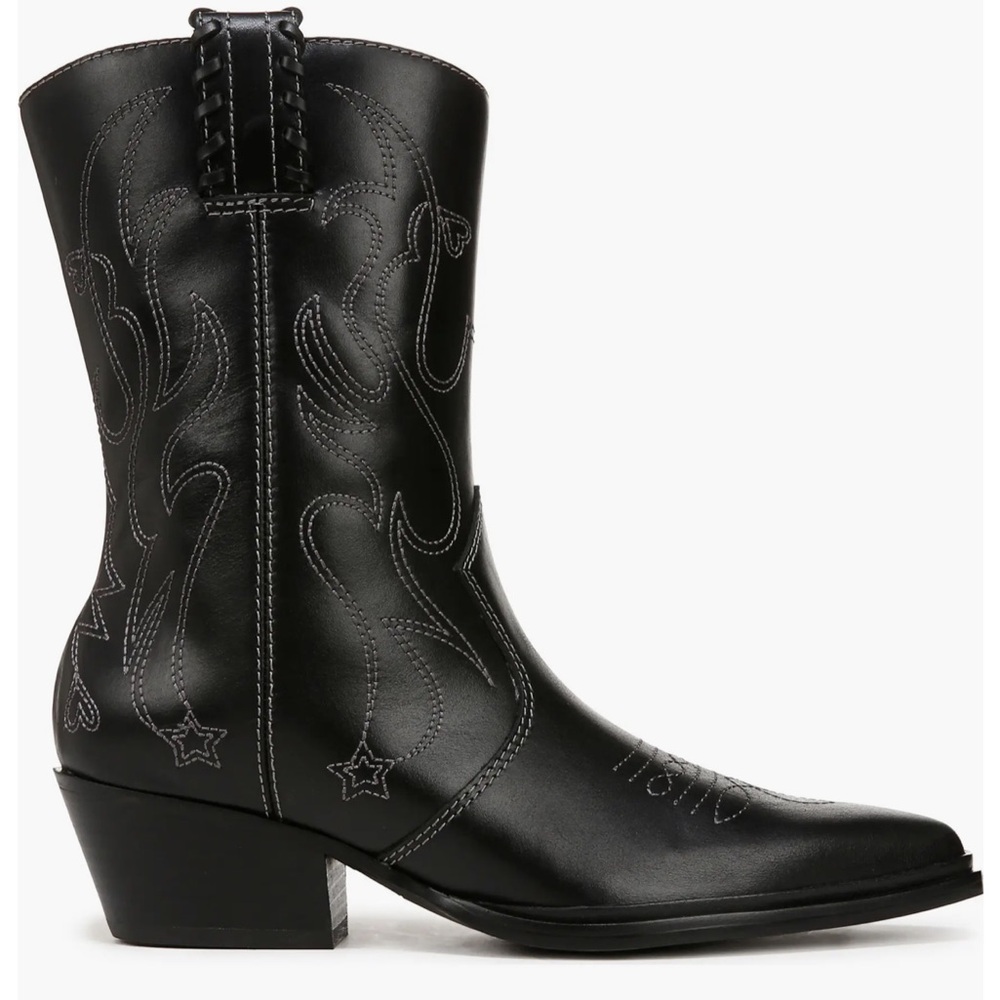 Franco Sarto Black Heeled Boots - Picture 7 of 8